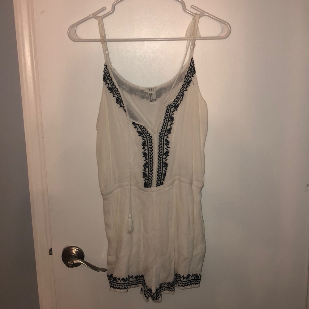 White sleeveless romper
